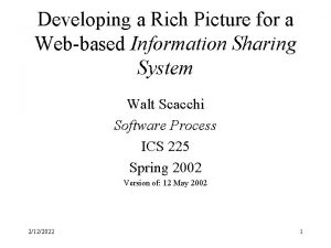 Developing a Rich Picture for a Webbased Information