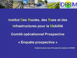 Institut Des Routes des Rues et des Infrastructures