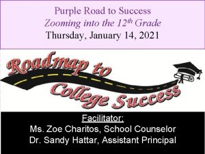 Purple Road to Success Zooming into the 12