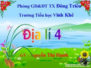 Phng GDT TX ng Triu Trng Tiu hc