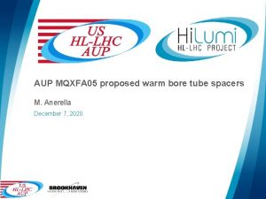 AUP MQXFA 05 proposed warm bore tube spacers