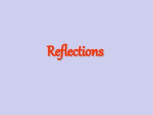 Reflections Starter Objective Recap on vertical horizontal lines