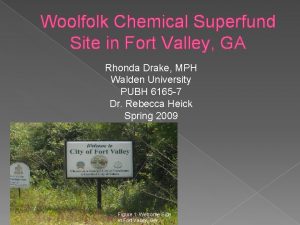 Woolfolk Chemical Superfund Site in Fort Valley GA