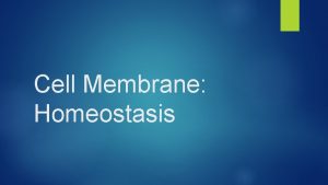 Cell Membrane Homeostasis Label Add your notes Cell