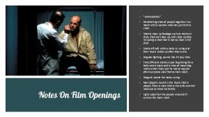 Notes On Film Openings Unbreakable Establishing shot of