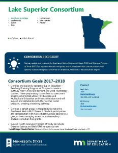 Lake Superior Consortium Lake Superior College Cook County