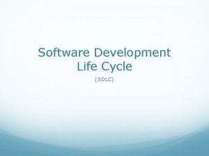 Software Development Life Cycle SDLC General Model Software
