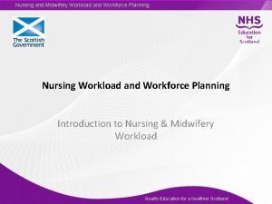 Nursing and Midwifery Workload and Workforce Planning Nursing