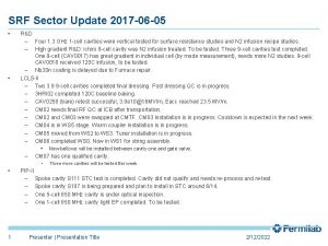 SRF Sector Update 2017 06 05 RD Four