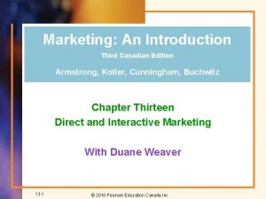 Marketing An Introduction Third Canadian Edition Armstrong Kotler