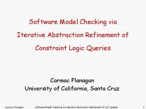 Software Model Checking via Iterative Abstraction Refinement of