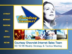 ATTRACT INTERACT RESPOND SELL SERVICE RETAIN Courtesy Chevrolet