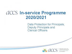 Inservice Programme 20202021 Data Protection for Principals Deputy
