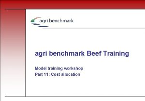 agri benchmark Beef Training Model training workshop Part