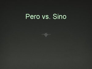 Pero vs Sino Pero normalmente es igual a