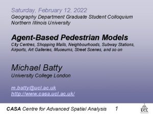 Saturday February 12 2022 Geography Department Graduate Student