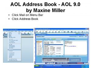 AOL Address Book AOL 9 0 by Maxine