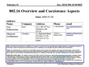 February 22 doc IEEE 802 19 050025 802