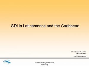 SDI in Latinamerica and the Caribbean Tatiana Delgado