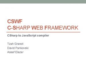 CSWF CSHARP WEB FRAMEWORK CSharp to Java Script