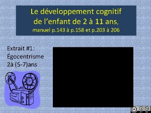 Le dveloppement cognitif de lenfant de 2 11