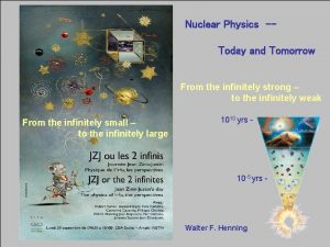 Nuclear Physics Today and Tomorrow From the infinitely