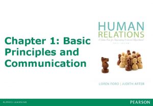 Chapter 1 Basic Principles and Communication Basic Principles