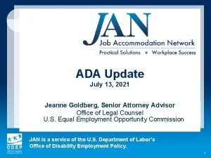 ADA Update July 13 2021 Jeanne Goldberg Senior