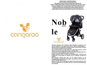 NOBLE E 05 INSTRUCTION MANUAL FOR BABY STROLLER