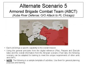 Alternate Scenario 5 Armored Brigade Combat Team ABCT