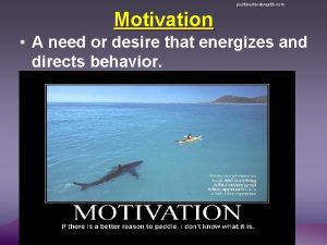 positivemindwealth com Motivation A need or desire that