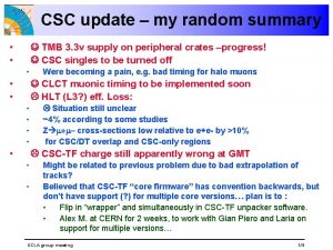 CSC update my random summary TMB 3 3