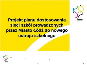 Projekt planu dostosowania sieci szk prowadzonych przez Miasto