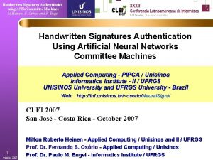 Handwritten Signatures Authentication using ANNs Committee Machines M