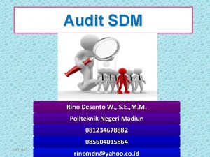 Audit SDM Rino Desanto W S E M