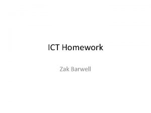 ICT Homework Zak Barwell Spreadsheets A computer program