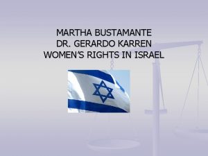 MARTHA BUSTAMANTE DR GERARDO KARREN WOMENS RIGHTS IN