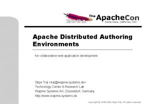 Apache Distributed Authoring Environments for collaborative web application