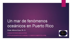 Un mar de fenmenos ocenicos en Puerto Rico