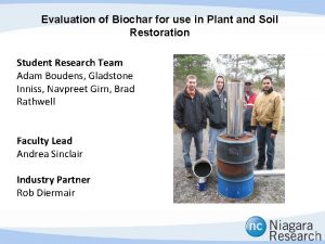 Evaluation of Biochar for use in Plant and