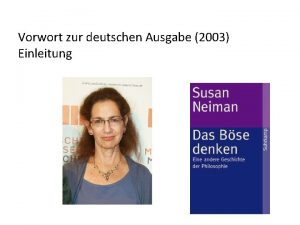 Vorwort zur deutschen Ausgabe 2003 Einleitung LektreFragen fr