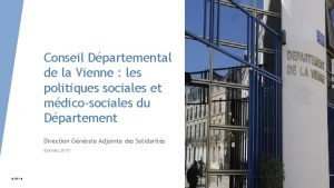 Conseil Dpartemental de la Vienne les politiques sociales