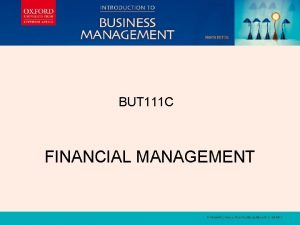 INSTRUCTORS BUT 111 CMANUAL INSTRUCTORS MANUAL FINANCIAL MANAGEMENT