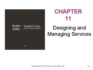 CHAPTER 11 Designing and Managing Services Copyright 2016