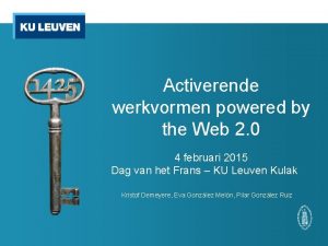 Activerende werkvormen powered by the Web 2 0