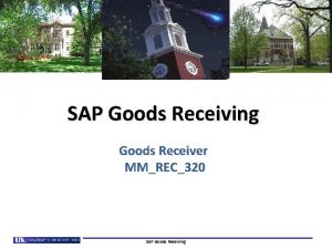SAP Goods Receiving Goods Receiver MMREC320 SAP Goods