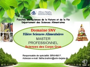 Facults des Sciences de la Nature et de