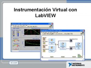 Instrumentacin Virtual con Lab VIEW UNIDAD I Diseando