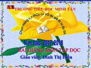 TRNG TIU HC MINH T N Tp c