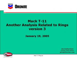 Mack T11 Another Analysis Related to Rings version